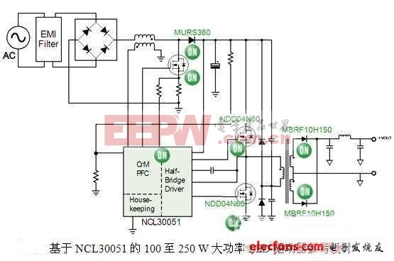 NCL30051构成的大功率LED驱动器电路