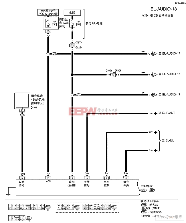 天籁A33-EL音响(BOSE系统)电路图