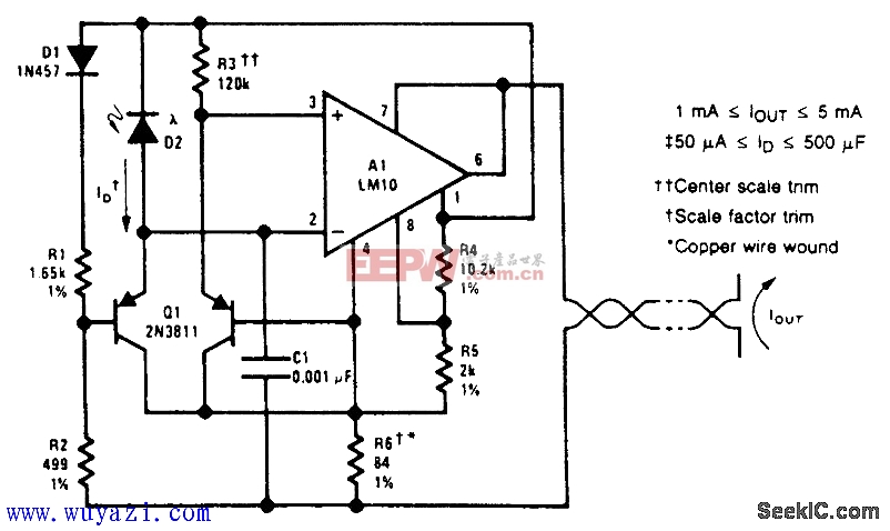 光电二极管转换器/ TRA 发送器