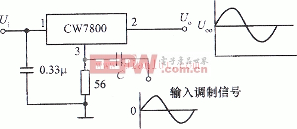 集成稳压器CW7800构成的功率调幅器电路