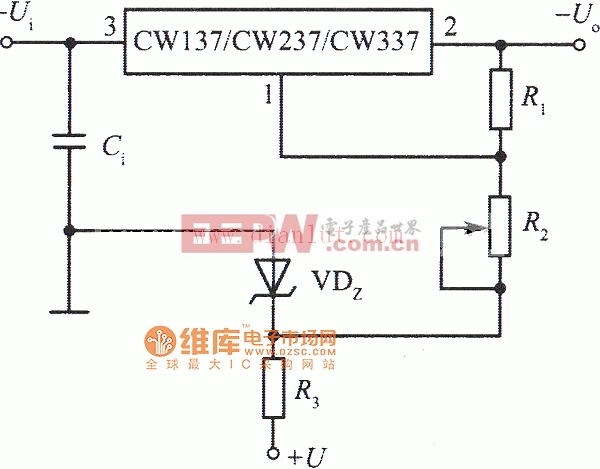 CW137组成的从零开始连续可调的集成稳压电源电路