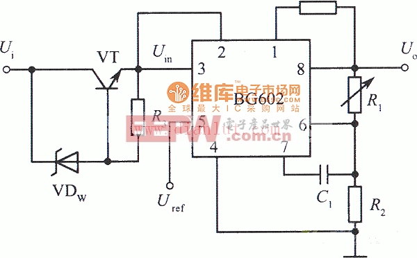 BG602组成的高输入电压集成稳压电源电路之二电路