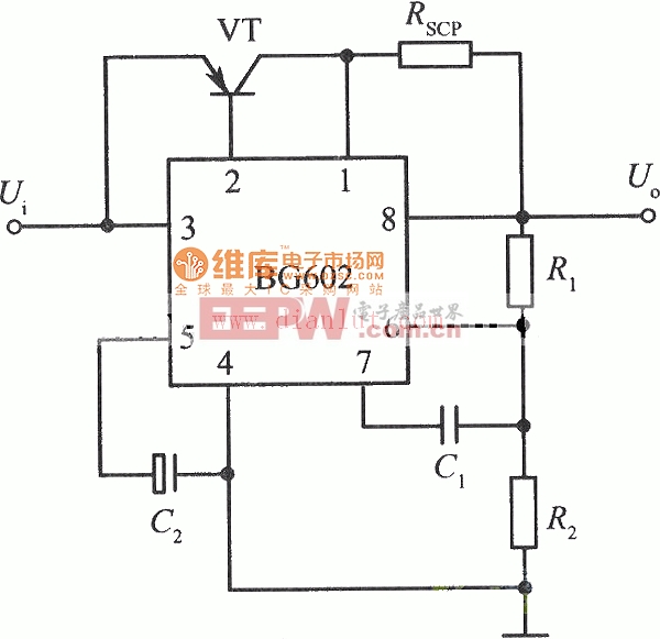 用PNP型功率显像管扩流的BG602集成稳压电源电路