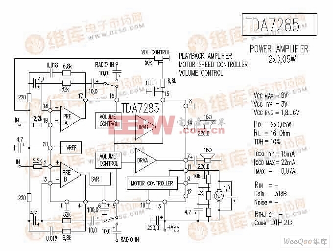 tda7285音响ic电路图