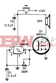 简单的电子喇叭电路图