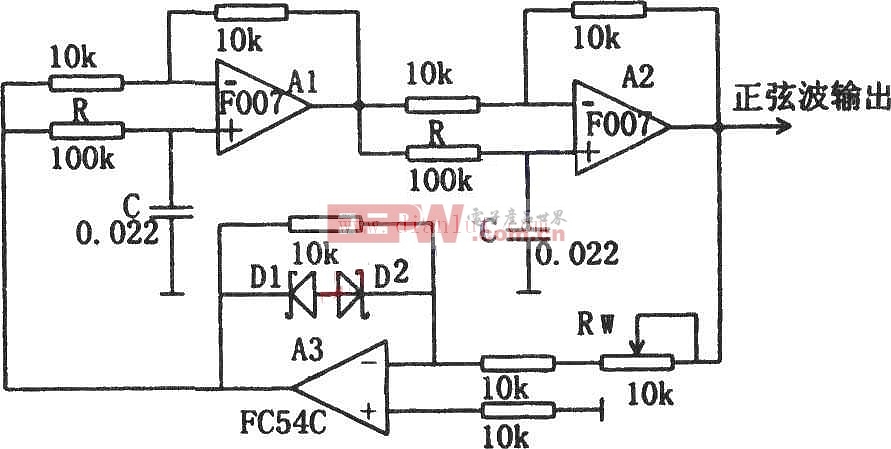 有源相移振荡器(F007)电路