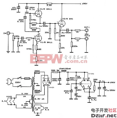 6n11前级电路图|6n11电子管功放制作资料