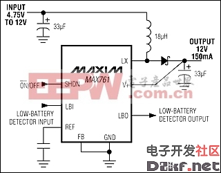 MAX761,MAX762:典型工作电路