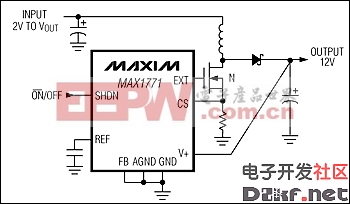 MAX1771：典型工作电路
