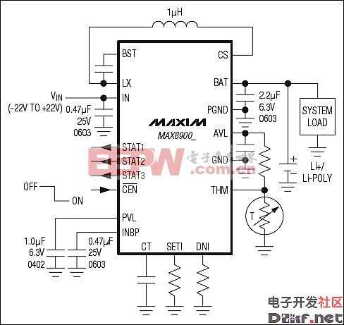 MAX8900A、MAX8900B：简化应用电路