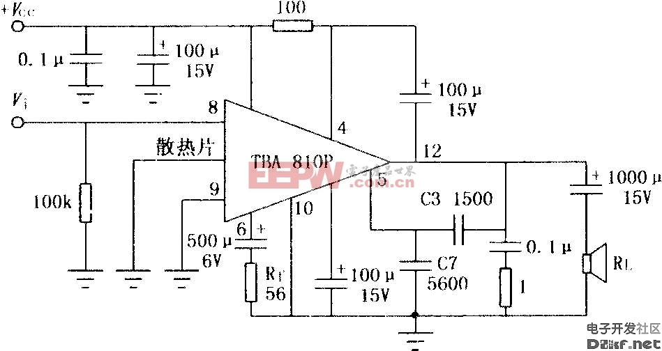 TBA810P／810AP 7W音频功率放大电路