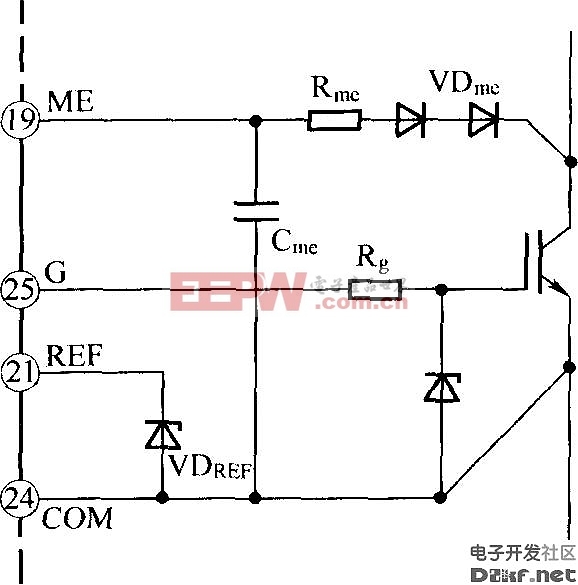 单极性门极驱动电路(0／ 15v)   IGBT