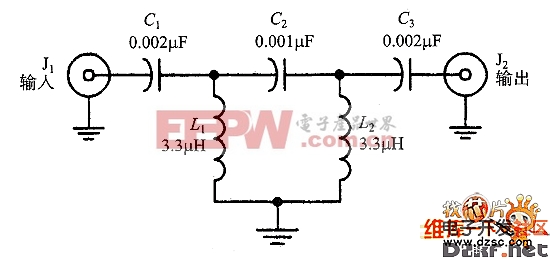 AM BCB（500～2000kHz）带通滤波器电路图