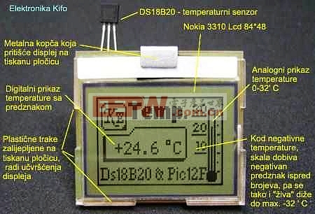 使用NOKIA3310液晶屏及DS18B20制作的数字温度计-----Digital thermometer
