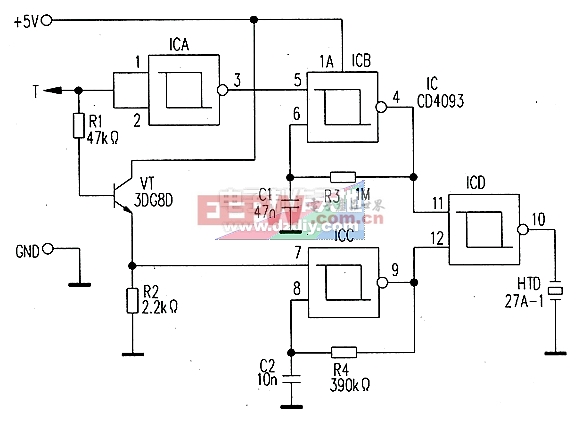 CD4093频率逻辑笔电路图Logic test circuits