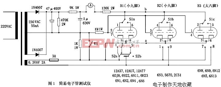 自制胆前级用电子管测试仪-----vacuum tube tester