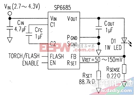 sp6685 LED驱动电路