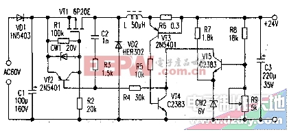 自制CATV放大器用串联型开关电源电路图Switching Power Supply for CATV Amplifier 