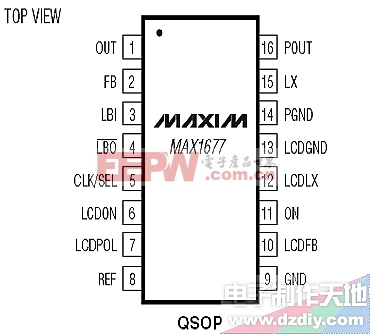 MAX1677 dc-dc直流升压变换器-----MAX1677 Dual-Output Step-Up and LCD Bias DC-DC Converter