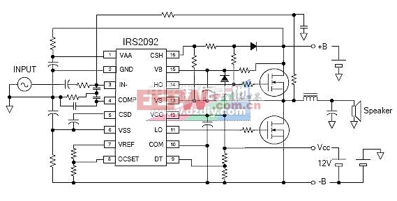IRS2092集成电路制作D类功率放大器的注意事项Notes of IRS2092 Class D Power Amplifier 
