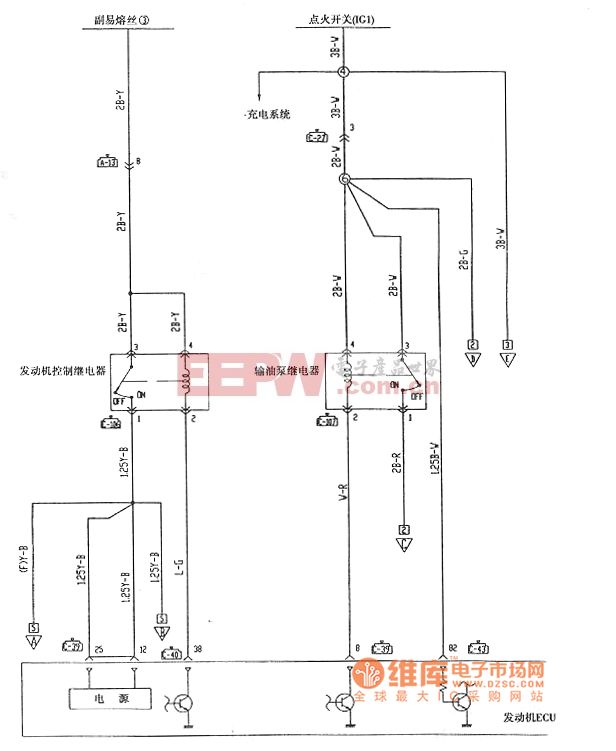 豹越野车6G72发动机MPI系统电路图1