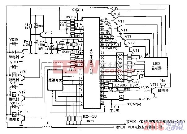 安宝路MB-23电脑式烧烤型微波炉电路图电脑控制图.gif