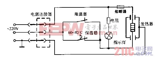 爱德CFXB系列普及型单灯保温式自动电饭锅电路图.gif