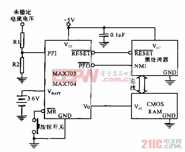 MAX703、704构成单片机监控电路.gif