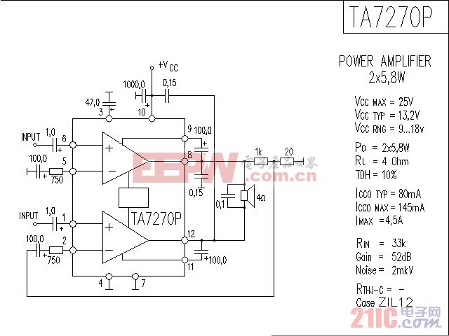 TA7270P音响IC电路图.gif