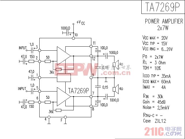 TA7269P音响IC电路图.gif