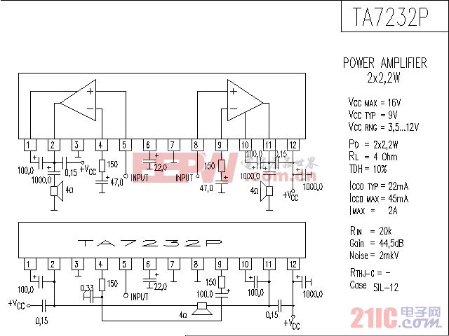TA7232P音响IC电路图.gif