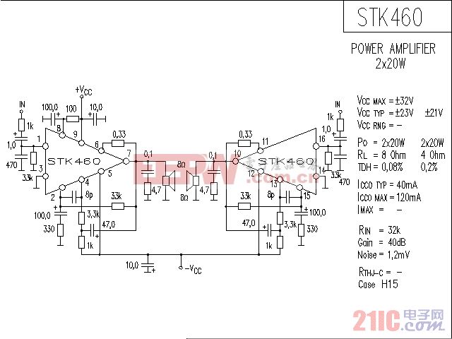 STK460音响IC电路图.gif