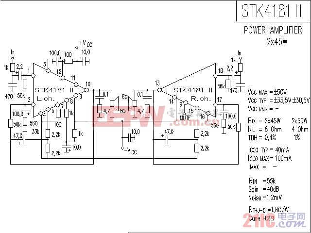 STK4181II音响IC电路图.gif