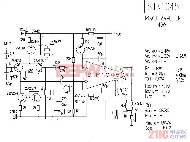 STK1045音响IC电路图.gif