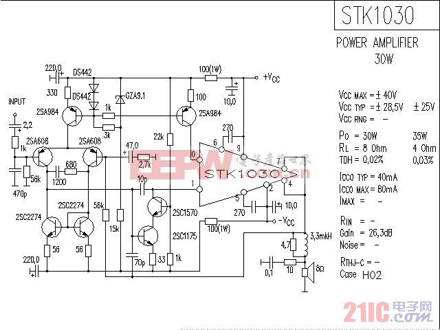 STK1030音响IC电路图.gif