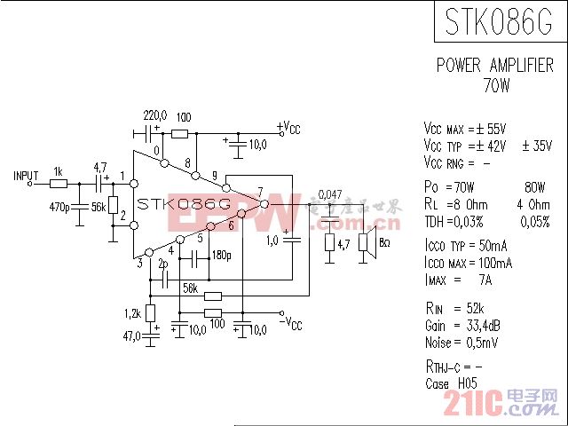 STK086G音响IC电路图.gif