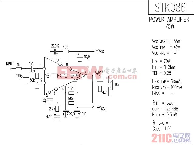 STK086音响IC电路图.gif