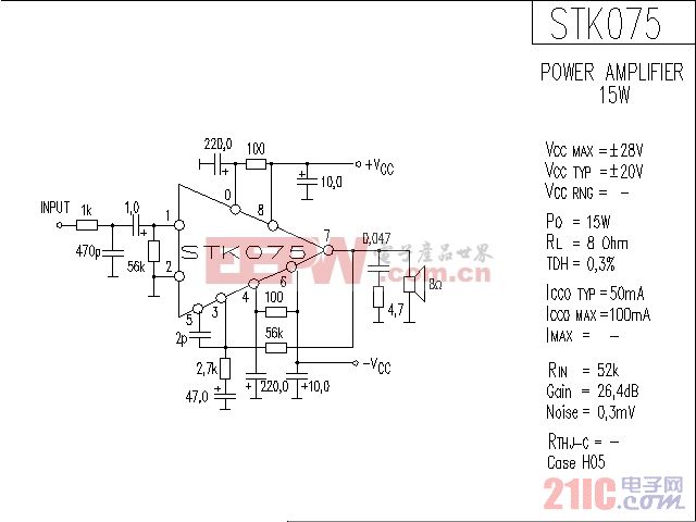STK075音响IC电路图 .gif