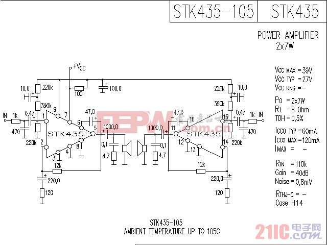 STK435音响IC电路图.gif