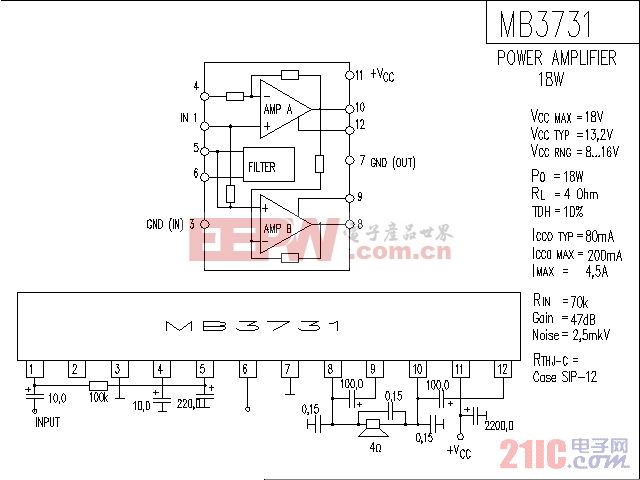 MB3731音响IC放大电路图.gif