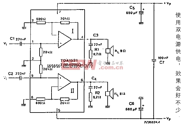 >tda1521音响电路