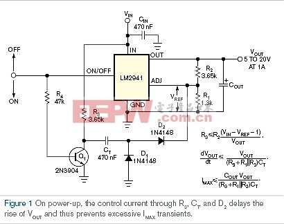 可调线性稳压器LM2941应用电路