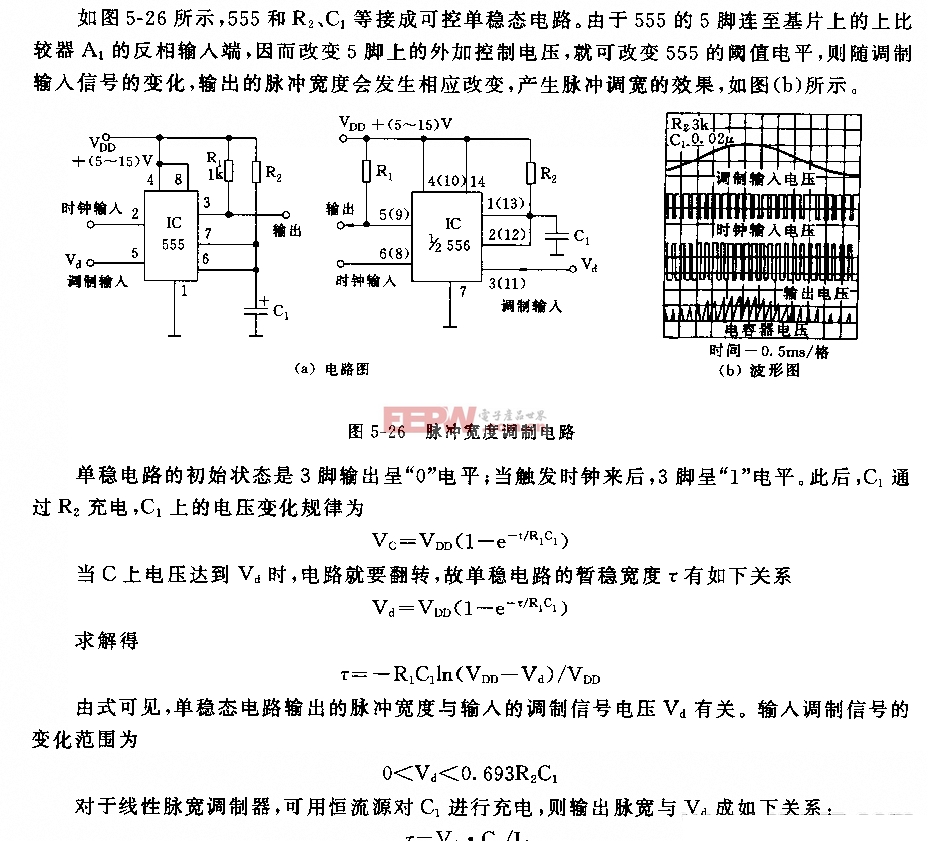 产生 电路图直接调制自激振荡电路的简易脉冲宽度调制电路图振荡电路