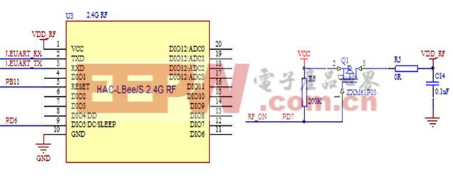 圖4  無(wú)線傳輸模塊電路