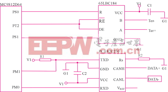 can和rs-485通信電路