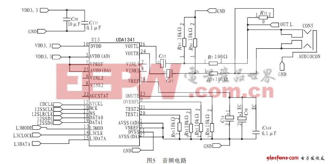 音頻電路部分的電路