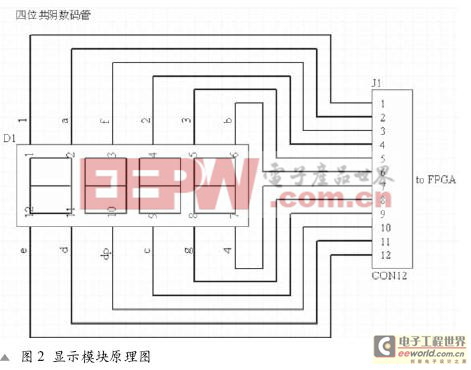 显示模块原理图