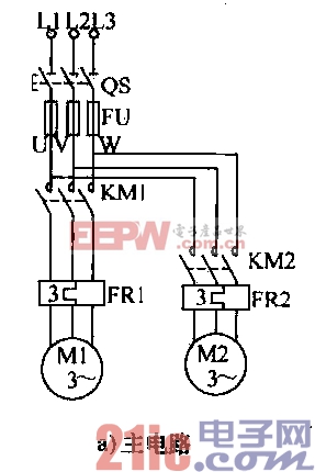 21.两台电动机分别起动停止和同时起动停止控制电路a.gif
