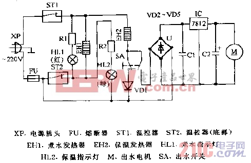 广日牌GR70-A-10电子热水瓶电路图.gif