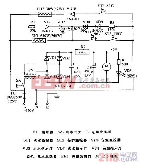 宇景FDH-36,FDH-40电泵式电子热水瓶电路图.gif